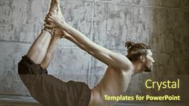  Presentation with health - PPT theme enhanced with sport-and-healthcare-people background and a tawny brown colored foreground