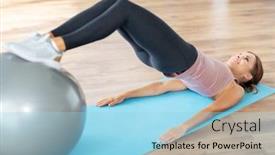  Presentation with healthy lifestyle - Presentation design enhanced with sport-and-healthy-lifestyle-concept background and a light blue colored foreground