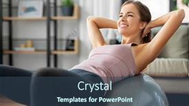  Presentation with sport and health - PPT theme enhanced with sport-and-healthy-lifestyle-concept background and a ocean colored foreground