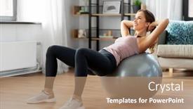  Presentation with sport and health - PPT layouts with sport-and-healthy-lifestyle-concept background and a coral colored foreground