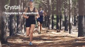  Presentation with healthy living - Presentation theme with sport and healthy living background and a gray colored foreground