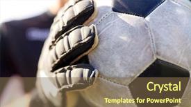  Presentation with goal ball - Colorful slide set enhanced with sport-and-people-close-up backdrop and a  colored foreground