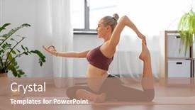  Presentation with woman sport - Colorful slide set enhanced with sport-and-people-concept-happy backdrop and a coral colored foreground