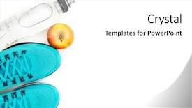  Presentation with sport blue - Amazing presentation having sport background blue running shoes backdrop and a white colored foreground