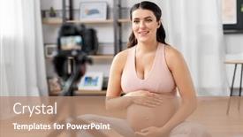  Presentation with recording - Cool new slide deck with sport-blogging-and-people-concept backdrop and a coral colored foreground