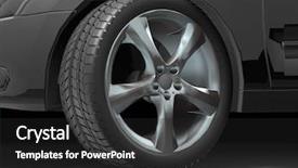  Presentation with wheel - Presentation with sport car wheel background and a dark gray colored foreground