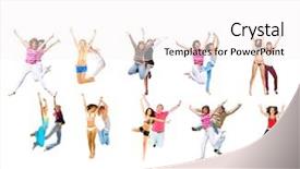  Presentation with winning - Beautiful theme featuring sport clerk - big group winning idea backdrop and a  colored foreground