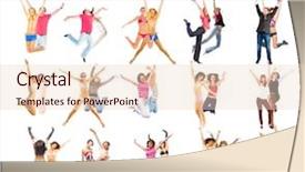  Presentation with team achievement - Amazing PPT theme having sport clerk - team achievement united colleagues backdrop and a  colored foreground