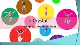  Presentation with ball bearing on a white - Presentation theme with sport clerk - white colorful balls background and a  colored foreground