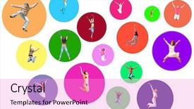  Presentation with floral border over white - PPT theme consisting of sport clerk - white colorful idea background and a  colored foreground