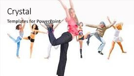  Presentation with team achievement - Amazing presentation theme having sport clerk - white team achievement backdrop and a  colored foreground