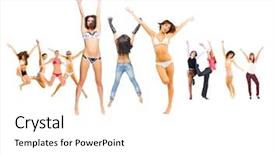  Presentation with winning - Cool new presentation theme with sport clerk - winning idea success concept backdrop and a  colored foreground