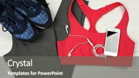  Presentation with smart light - Slide set having sport clothes shoes and smart background and a  colored foreground