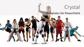  Presentation with soccer fitness - Audience pleasing slide deck consisting of sport-collage-fitness-tennis-soccer backdrop and a light gray colored foreground