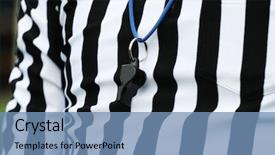  Presentation with referee - Colorful presentation enhanced with sports rugby - sport competition referee judge concept backdrop and a teal colored foreground