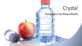  Presentation with water irrigation agriculture system - Slides having gold silver and bronze medals background and a light gray colored foreground