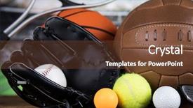  Presentation with tennis and basketball - Beautiful PPT layouts featuring sport equipment soccer tennis basketball backdrop and a tawny brown colored foreground