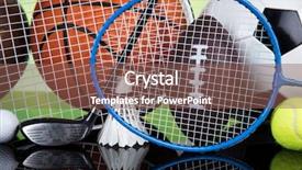  Presentation with tennis and basketball - Beautiful PPT layouts featuring sport equipment soccer tennis basketball backdrop and a violet colored foreground