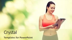  Presentation with healthcare technology - Cool new presentation with sport excercise technology internet backdrop and a  colored foreground