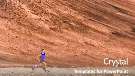  Presentation with exercise sport - PPT theme with sport exercise in nature ultra background and a coral colored foreground