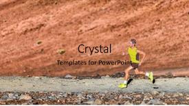  Presentation with ultra - Presentation theme having sport exercise in nature ultra background and a coral colored foreground