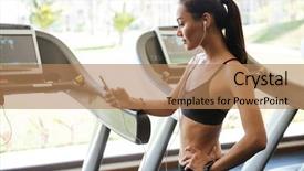  Presentation with amazing - Amazing presentation design having sport exercises indoors at gym backdrop and a coral colored foreground