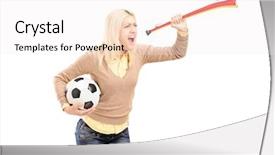  Presentation with female sport - Amazing slide set having  backdrop and a  colored foreground