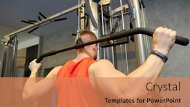  Presentation with bodybuilding - Cool new PPT layouts with sport-fitness-and-bodybuilding-concept backdrop and a coral colored foreground