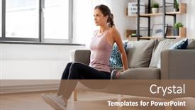  Presentation with healthy lifestyle - Theme enhanced with sport-fitness-and-healthy-lifestyle background and a violet colored foreground