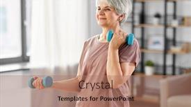  Presentation with healthy lifestyle - PPT theme enhanced with sport-fitness-and-healthy-lifestyle background and a coral colored foreground