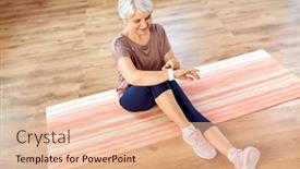  Presentation with senior smart home - Theme having sport-fitness-and-healthy-lifestyle background and a lemonade colored foreground