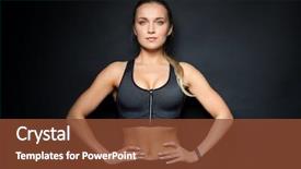  Presentation with black people - PPT layouts having sport fitness and people concept background and a tawny brown colored foreground