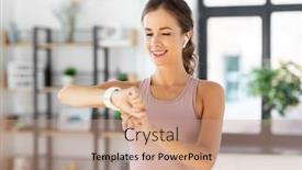  Presentation with smart home - Cool new slide deck with sport-fitness-and-technology-concept backdrop and a coral colored foreground