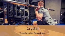  Presentation with bodybuilding - Theme featuring weight back - sport fitness bodybuilding lifestyle background and a yellow colored foreground