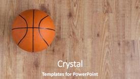  Presentation with sport - PPT theme having sport fitness game sports equipment background and a coral colored foreground