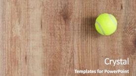  Presentation with assorted sports equipment including - Audience pleasing presentation theme consisting of sport fitness game sports equipment backdrop and a coral colored foreground