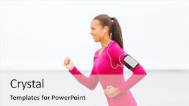  Presentation with health technology - Slides having sport fitness health technology background and a white colored foreground