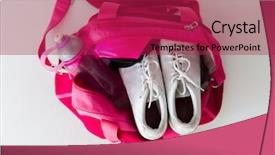  Presentation with healthy lifestyle - Cool new theme with sport fitness healthy lifestyle backdrop and a crimson colored foreground