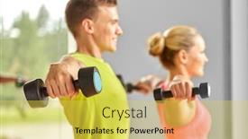  Presentation with personal - Slides with sport-fitness-lifestyle-and-people background and a yellow colored foreground