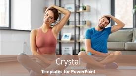  Presentation with lifestyle - Slide deck featuring sport-fitness-lifestyle-and-people background and a coral colored foreground