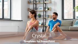  Presentation with woman sport - Cool new theme with sport-fitness-lifestyle-and-people backdrop and a coral colored foreground