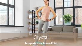  Presentation with resistance - Colorful theme enhanced with sport-fitness-lifestyle-and-people backdrop and a coral colored foreground