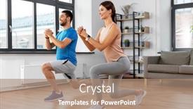  Presentation with woman sport - Slides consisting of sport-fitness-lifestyle-and-people background and a coral colored foreground