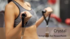  Presentation with exercise sport - PPT layouts enhanced with sport fitness lifestyle and people background and a coral colored foreground