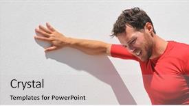  Presentation with upset - Beautiful theme featuring sport fitness man exhausted breathing backdrop and a soft green colored foreground