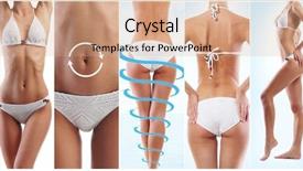  Presentation with body fat - Theme with lose health sport fitness nutrition background and a coral colored foreground