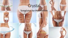  Presentation with body fat - Audience pleasing slides consisting of grasa - collage of a female body backdrop and a  colored foreground