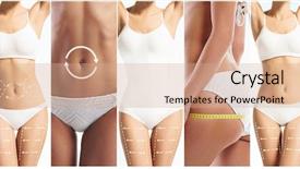  Presentation with body fat - Cool new PPT theme with lose health sport fitness nutrition backdrop and a coral colored foreground