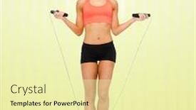  Presentation with loss - Presentation featuring sport-fitness-people-and-weight background and a blonde colored foreground