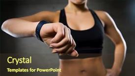  Presentation with heart rate - Cool new PPT theme with young woman with heart backdrop and a tawny brown colored foreground